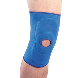 Купити бандаж на колінній суглоб неопреновий з пателярнім кільцем, NS-703, ortop, (Тайвань), синього кольору на сайті orto-med.com.ua