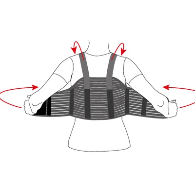 Купити жіночий еластичний бандаж для фіксації грудної клітки, Тип-155Ж, Toros (Україна) на сайті orto-med.com.ua