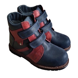 Купити зимові ортопедичні черевики FootCare FC-116 розмір 21 синьо-червоні, Україна на сайті Orto-med.com.ua