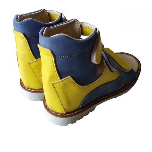 Ортопедические сандали для детей с супинатором FootCare FC-113 размер 21 желто-голубые, Украина купить на сайте Orto-med.com.ua