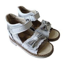 Ортопедичне взуття для дівчинки Ortop 500WS біло-срібні, розмір 25, Україна замовити на сайті Orto-med.com.ua
