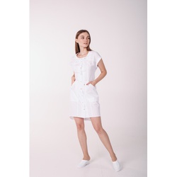 Купить халат медицинский женский "Гранада" белого цвета, Topline (Украина) на сайте orto-med.com.ua