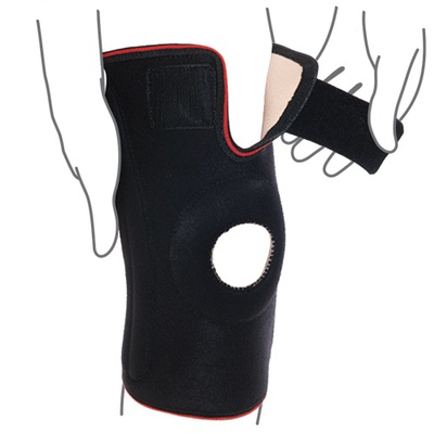 Купить бандаж на коленный сустав со спиральными ребрами жесткости, R6202, REMED (Украина), черного цвета на сайте orto-med.com.ua