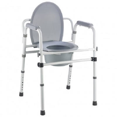 Складной алюминиевый стул туалетный OSD-2110QA, Китай (серый) Orto-med.com.ua заказать на сайте Orto-med.com.ua