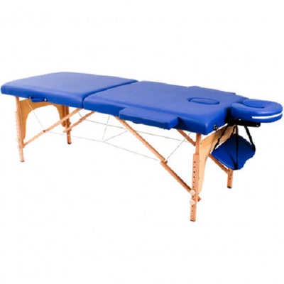 Складаний дерев'яний масажний стіл (2 секції) SMT-WT021 OSD (синій), Китай обрати на сайті Orto-med.com.ua