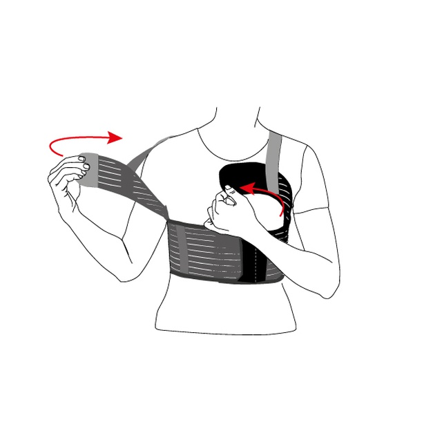 Купити жіночий бандаж для фіксації грудної клітки, Тип-155Ж, Toros (Україна), темного кольору, різних розмірів на сайті orto-med.com.ua