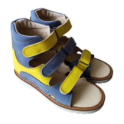 Выбрать ортопедические сандали для детей с супинатором FootCare FC-113 размер 21 желто-голубые, Украина на сайте Orto-med.com.ua