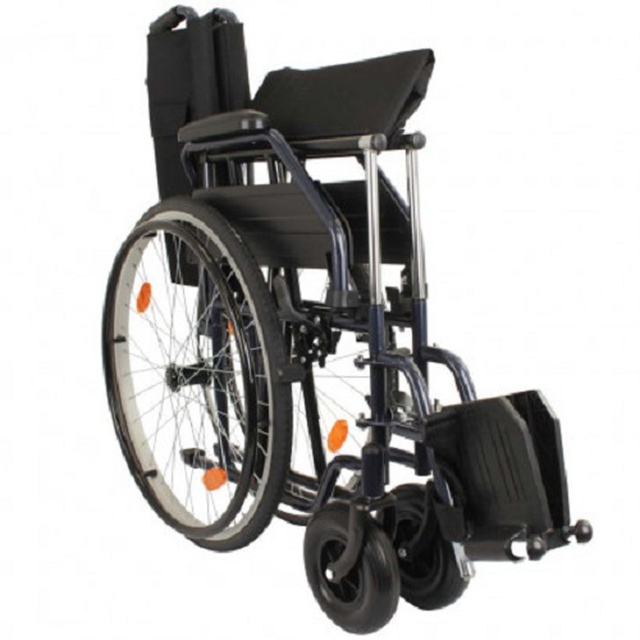 Заказать усиленную складную коляску для инвалидов OSD-STD-** (черная), Китай на сайте Orto-med.com.ua