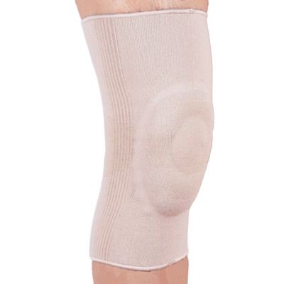 Купить бандаж эластичный на коленный сустав с гелевым кольцом, ES-710, ortop, (Тайвань), бежевого цвета на сайте orto-med.com.ua