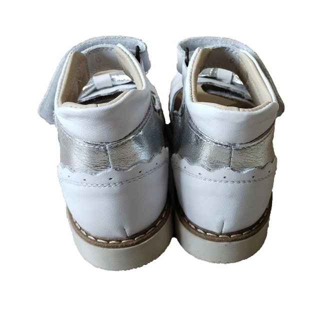 Выбрать ортопедическую обувь для девочки Ortop 500WS бело-серебряные, размер 25, Украина на сайте Orto-med.com.ua