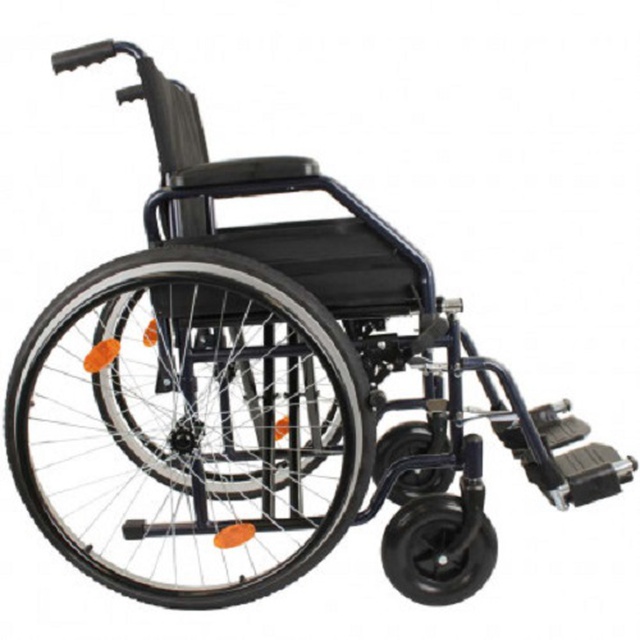 Купить усиленную складную коляску для инвалидов OSD-STD-** (черная), Китай на сайте Orto-med.com.ua