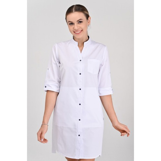 Купити халат медичний жіночий "Невада" білого кольору, Topline (Україна) на сайті orto-med.com.ua