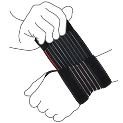 Купить бандаж на лучезапястный сустав облегченный, R8101, REMED (Украина), черного цвета с красными элементами на сайте orto-med.com.ua