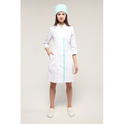 Купить медицинский халат "Вирджиния", Topline белого цвета на сайте orto-med.com.ua