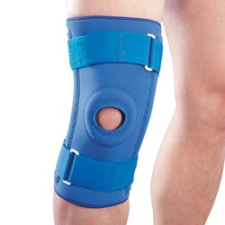 Купити бандаж на колінний суглоб неопреновий зі спіральними ребрами, NS-706, ortop, (Тайвань), синього кольору на сайті orto-med.com.ua