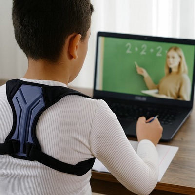 Бандаж для коррекции осанки Aurafix E-142 взрослый, Турция, черный заказать на сайте Orto-med.com.ua