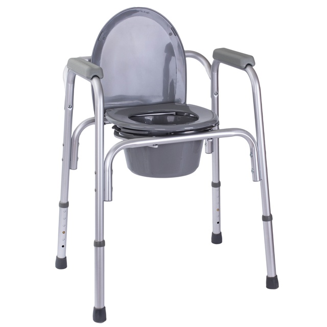Купити стілець для туалету для літніх людей стандартний алюмінієвий (3в1) OSD-YU-2109А на сайті orto-med.com.ua