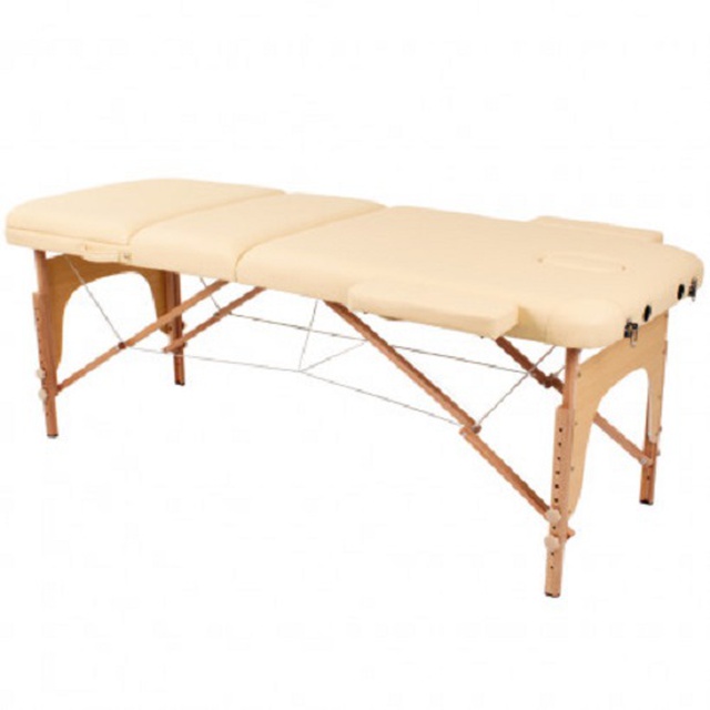 Дерев'яний складаний стіл масажний (3 секції) SMT-WT036 OSD (бежевий), Китай замовити на сайті Orto-med.com.ua