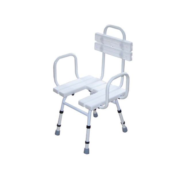 Купити стілець для душу з регулюванням висоти, стілець для душу з вирізом, стілець в душ НТ-06-004 Норма-Трейд (Україна) на сайті orto-med.com.ua