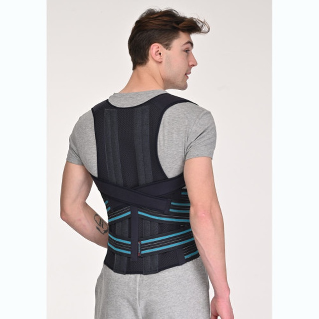 Купить усиленный корректор осанки, реклинатор грудного отдела позвоночника графитового цвета ОТ-1В-У COMFORT на сайте Orto-med.com.ua