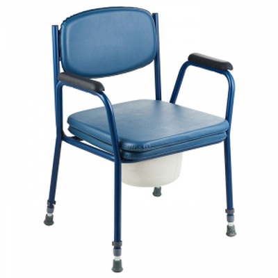 Купить туалет для инвалидов с мягким сиденьем OSD-3104 синего цвета на сайте Orto-med.com.ua