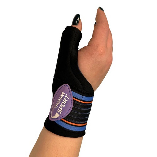 Приобрести бандаж на лучезапястный сустав с фиксацией большого пальца THUASNE Спорт 0332, Франция (черный) на сайте Orto-med.com.ua