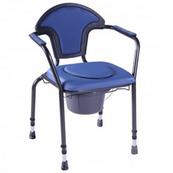 Придбати стілець-туалет для інвалідів та людей похилого віку «NEW OPEN» з м'яким сидінням, синій 30102, Франція (Osd) на сайті Orto-med.com.ua