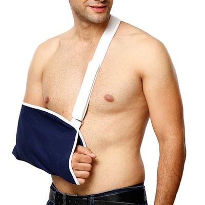 Купить косыночный бандаж на предплечье поддерживающий Aurafix AO-02U, Турция (синий) на сайте Orto-med.com.ua