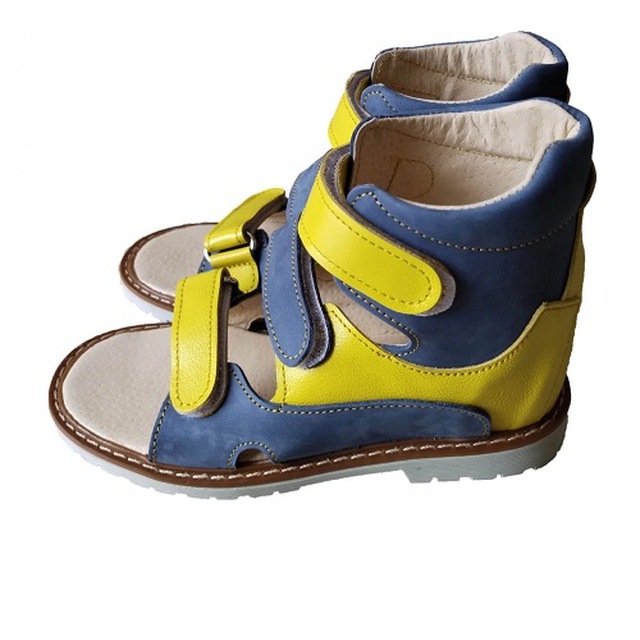 Ортопедические сандалии для детей с супинатором FootCare FC-113 размер 21 желто-голубые, Украина заказать на сайте Orto-med.com.ua