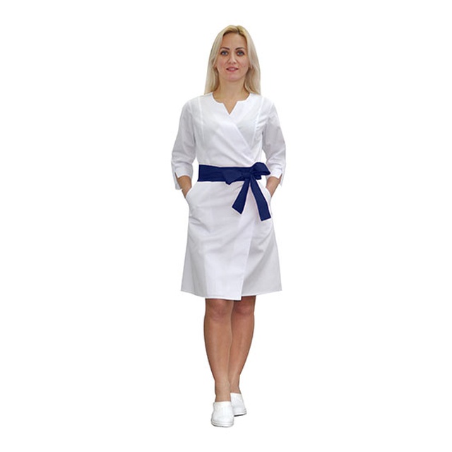 Купити халат медичний жіночий "Верона" білого кольору, Topline (Україна) на сайті orto-med.com.ua