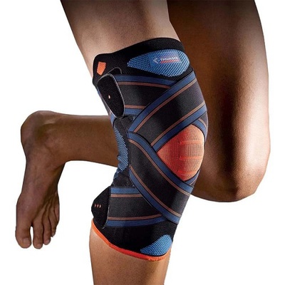 Обрати бандаж на коліно з перехресними ременями THUASNE Novelastic Тюан Спорт 0270, Франція (чорний) на сайті Orto-med.com.ua