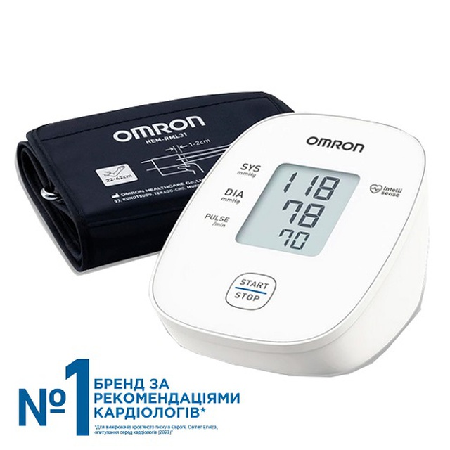 Давлениемер купить автоматический с манжетой на плечо OMRON M1 Basic, Япония (белый) на сайте Orto-med.com.ua