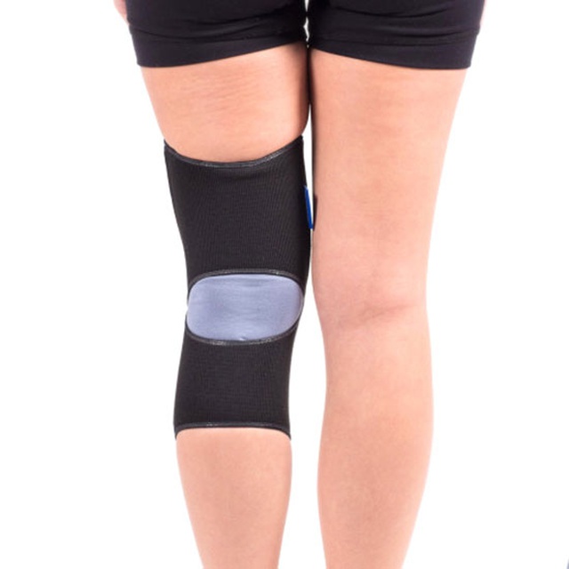 Купити колінний бандаж з протиударною пателярною вставкою, Silistab Genu, THUASNE (Франція), чорного кольору, білого кольору на сайті orto-med.com.ua