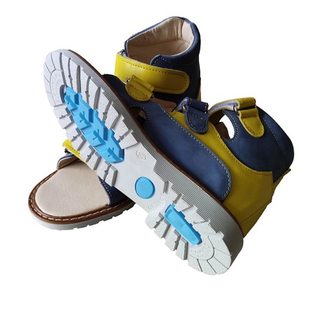 Ортопедичні сандалі для дітей з супінатором FootCare FC-113 розмір 21 жовто-блакитні, Україна обрати на сайті Orto-med.com.ua