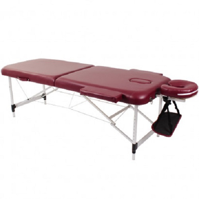 Купити алюмінієвий складаний стіл для масажу (2 секції) SMT-AT025 OSD (червоний), Китай на сайті Orto-med.com.ua