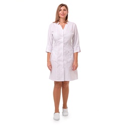 Купить халат медицинский женский "Генуя" белого цвета, Topline (Украина) на сайте orto-med.com.ua