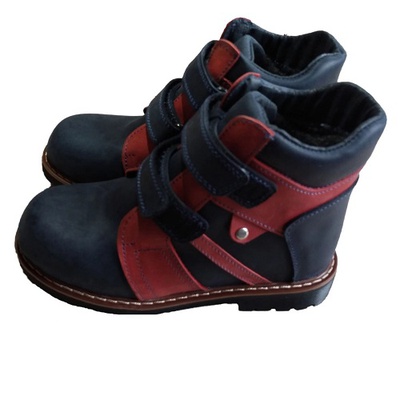 Зимние ортопедические ботинки FootCare FC-116 размер 21 сине-красные, Украина заказать на сайте Orto-med.com.ua