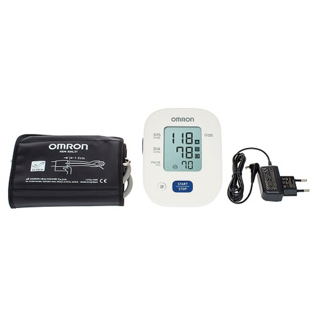 Тонометр автоматичний з манжетою на плече OMRON M2+ з адаптером, Японія (білий) купити на сайті Orto-med.com.ua