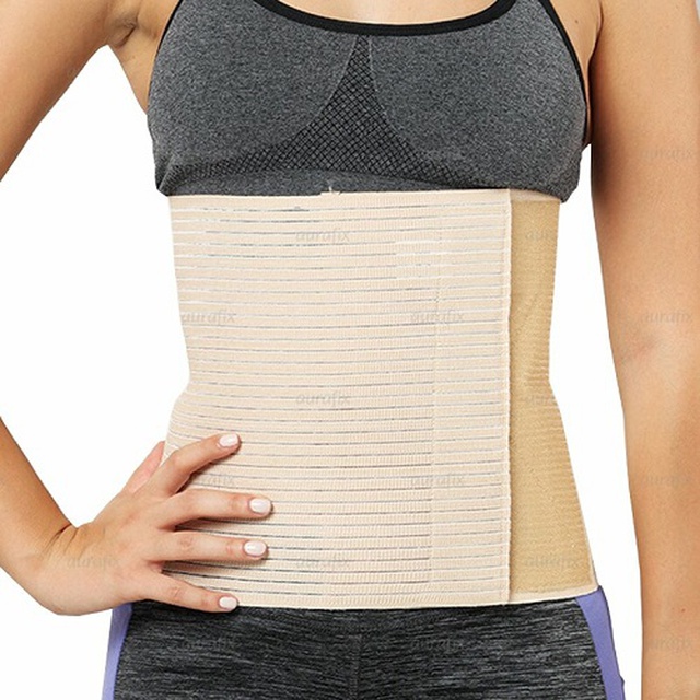 Заказать бандаж абдоминальный послеоперационный на живот Aurafix AO-25 бежевого цвета в интернет магазине Orto-med.com.ua